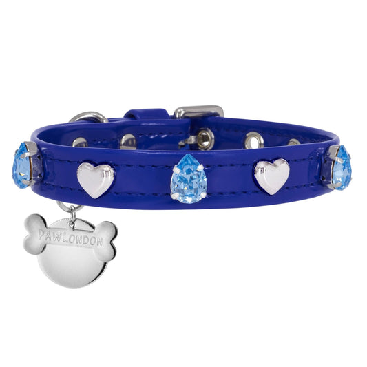 Leone Royal Blue Swarovski Dog Collar 💎 - PAW LONDON
