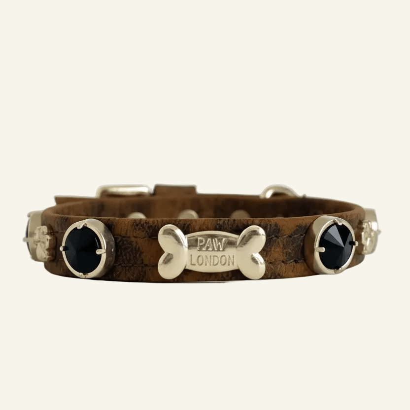 Leopard Swarovski® Dog Collar 🐆 - PAW LONDON