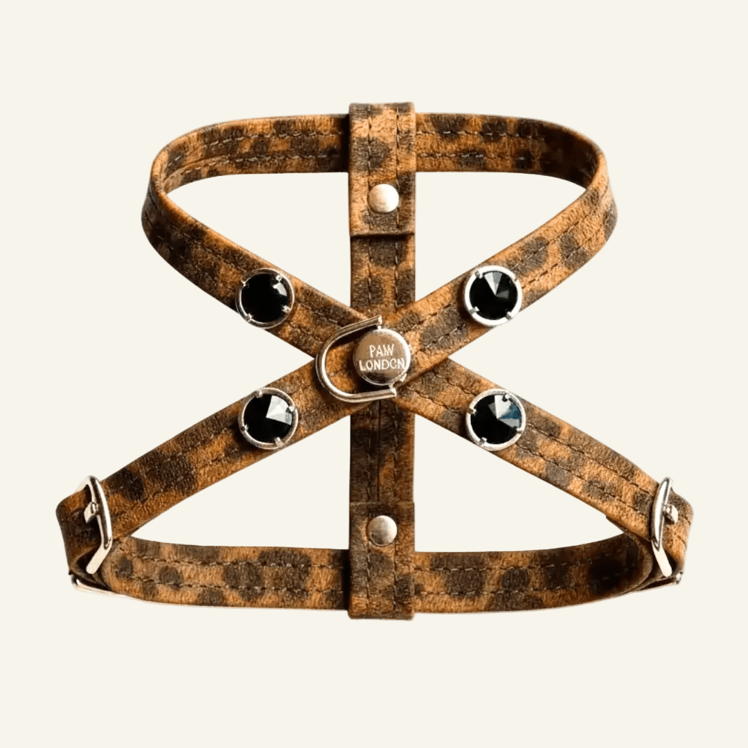 Leopard Swarovski® Dog Harness 🐆 - PAW LONDON