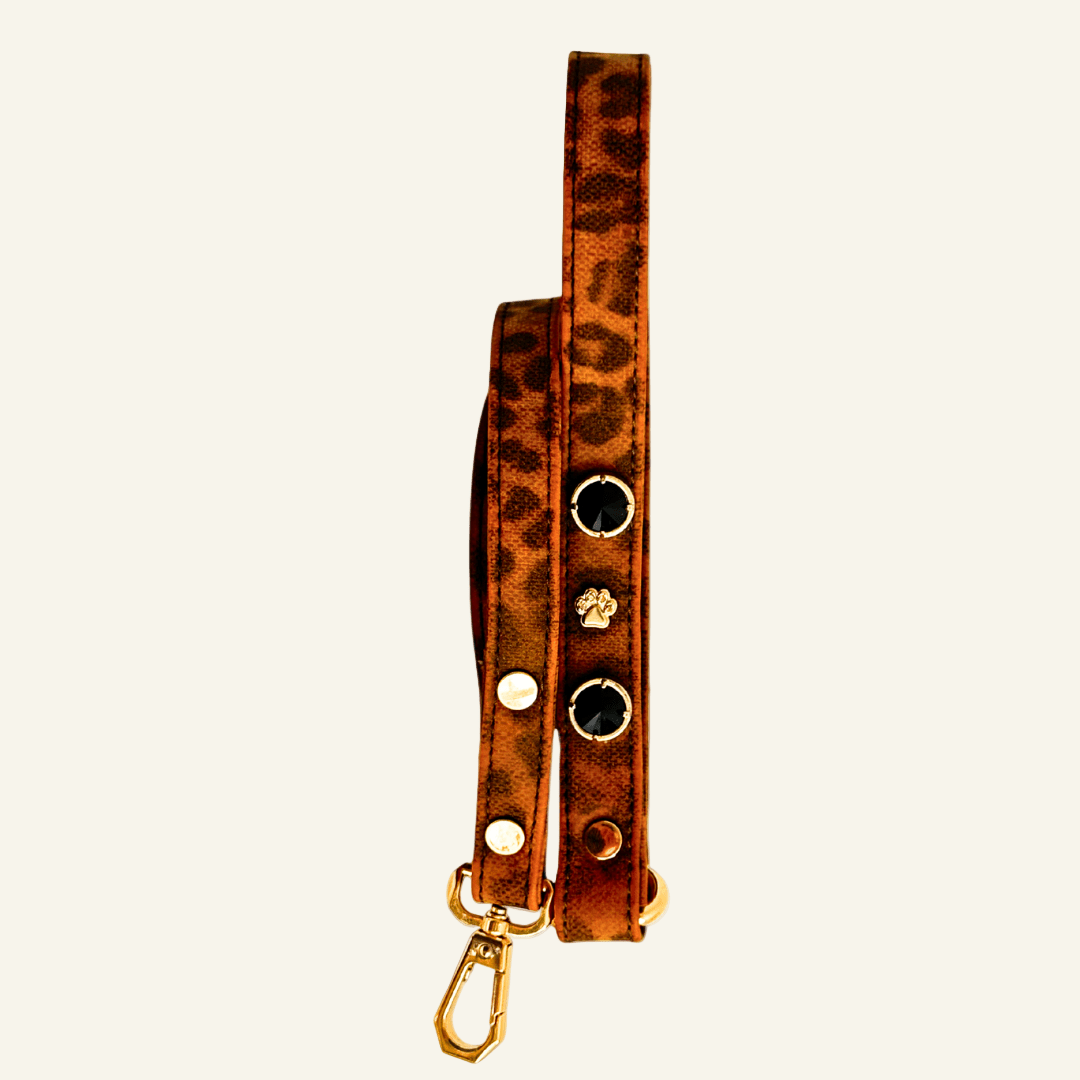Leopard Swarovski Dog Lead 🐆. - PAW LONDON