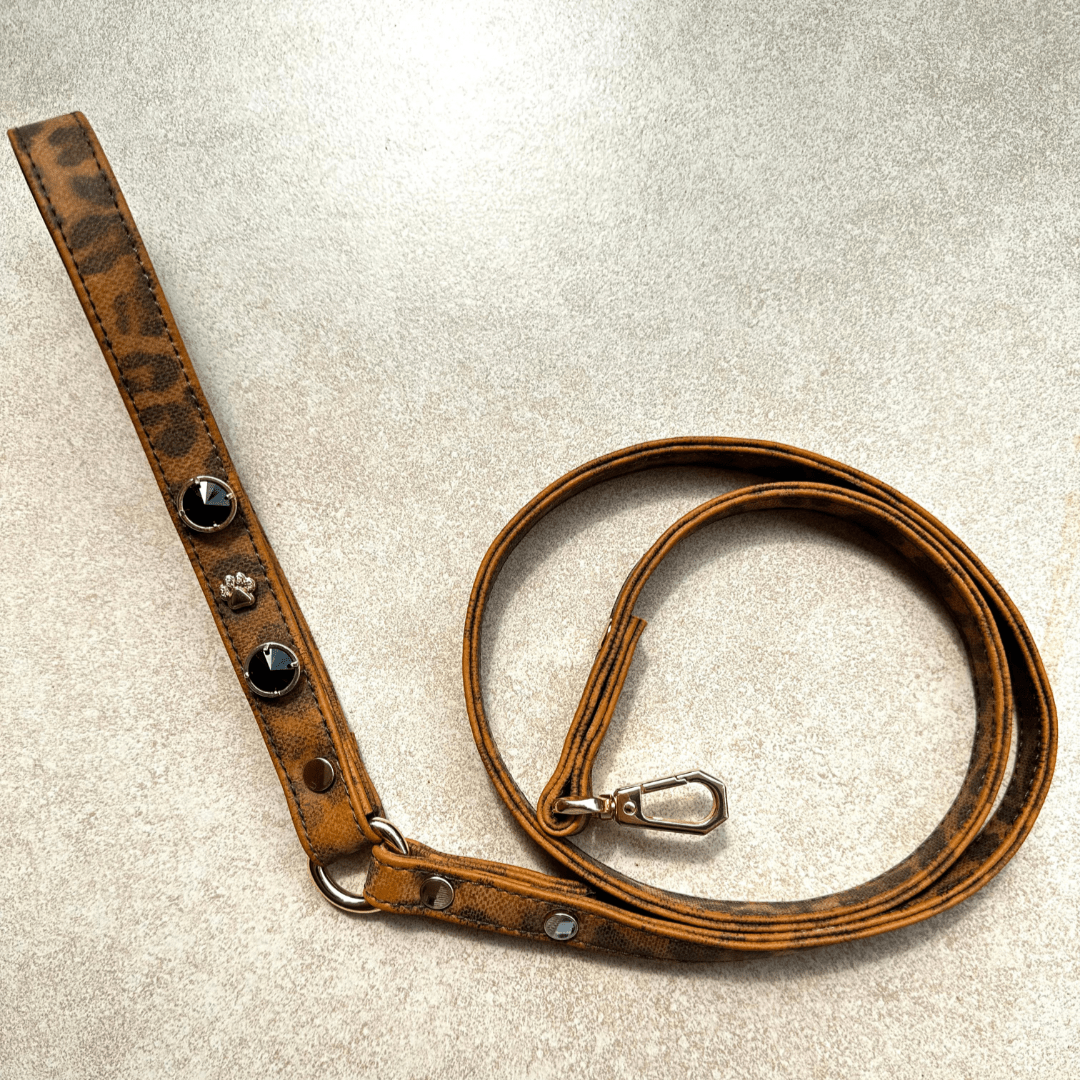 Leopard Swarovski Dog Lead 🐆. - PAW LONDON