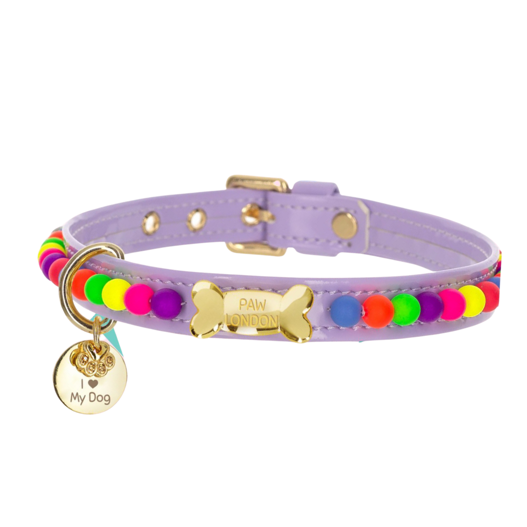 Bonibon Dog Collar | Lilac 🎈 PAW LONDON