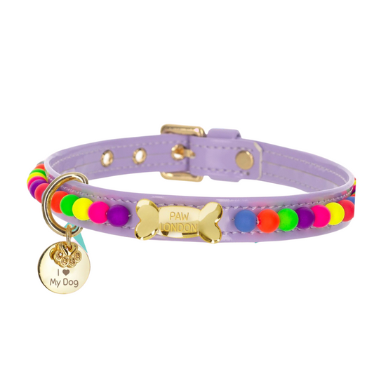 Bonibon Dog Collar | Lilac 🎈 PAW LONDON