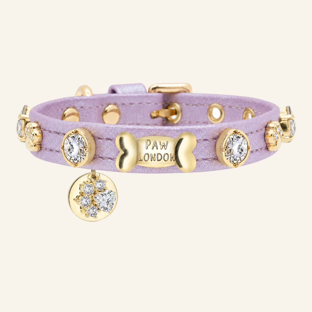 Lily Swarovski® Dog Collar | Lavender - PAW LONDON