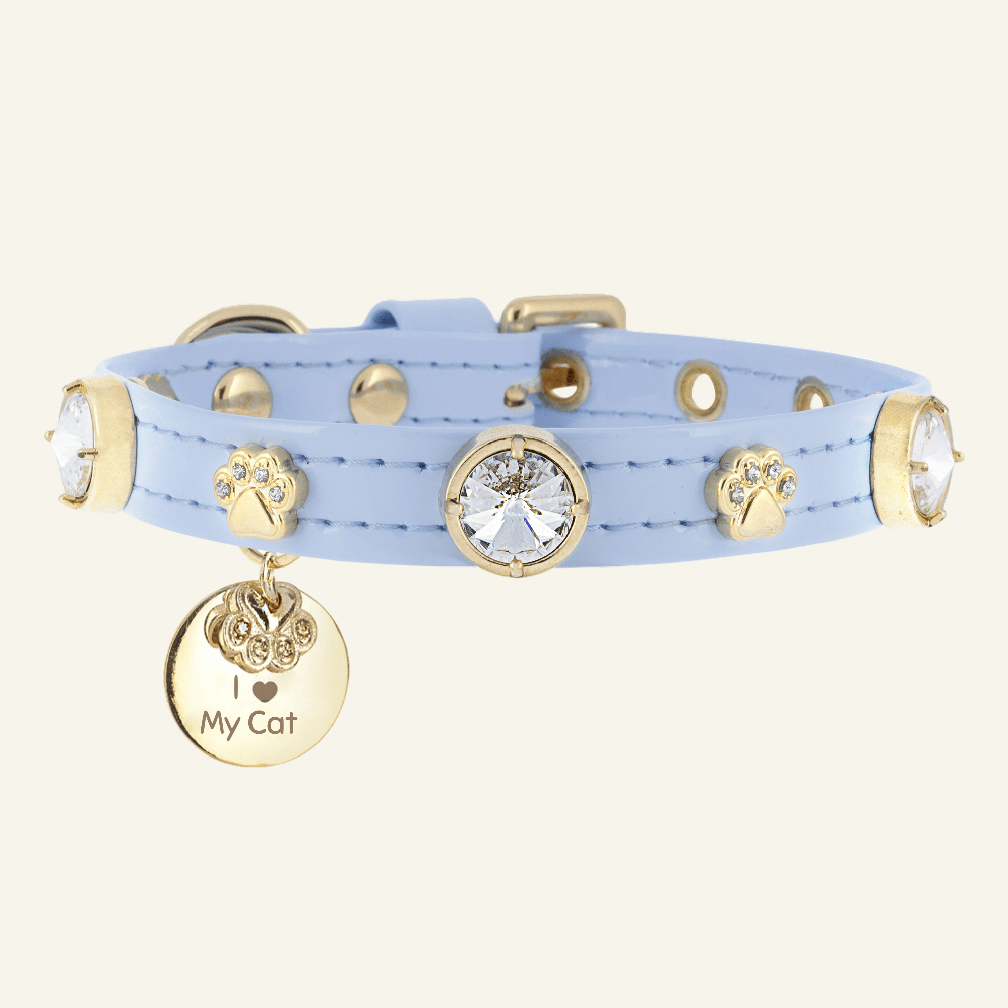 Louis Blue Swarovski® Cat Collar - PAW LONDON