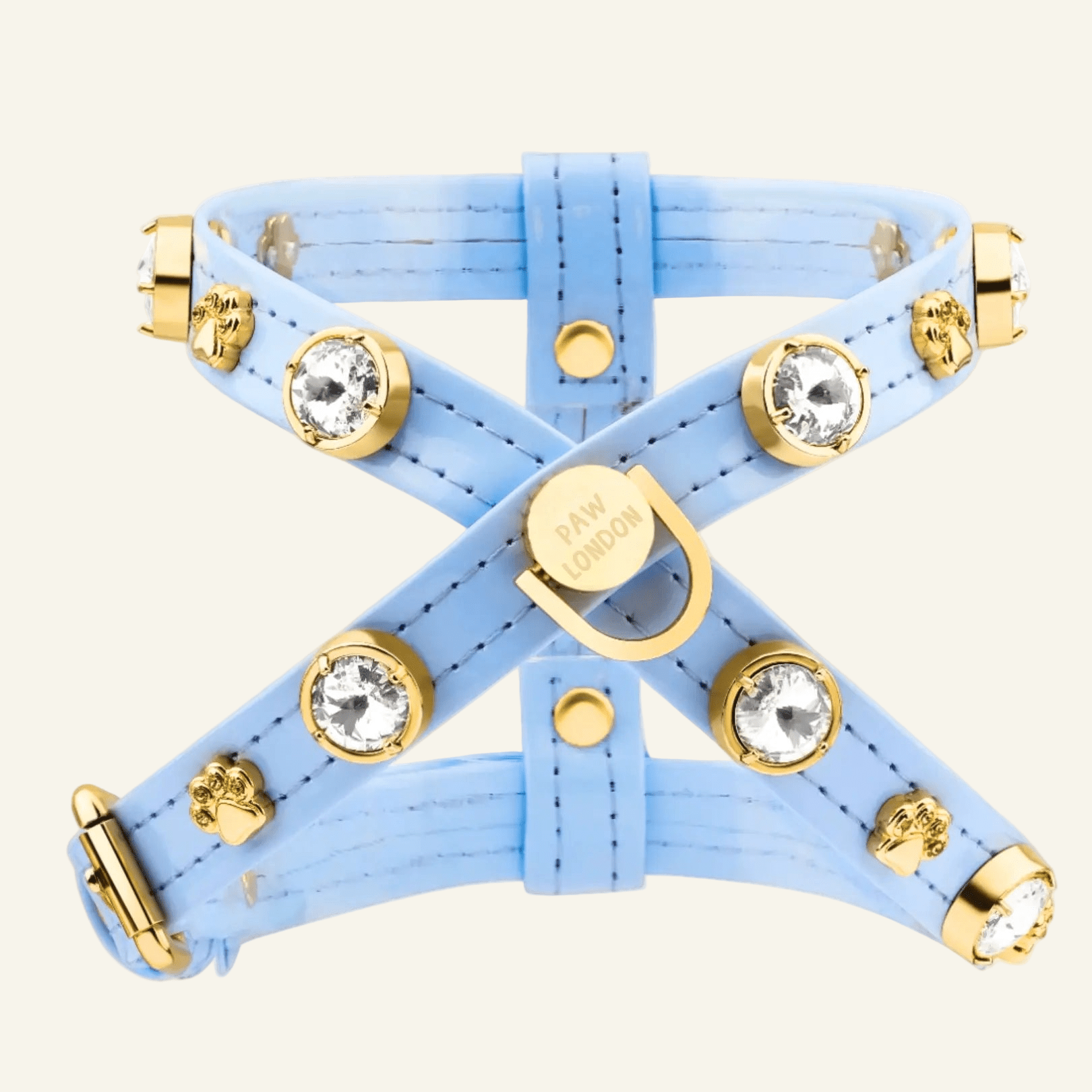 Louis Swarovski® Baby Blue Dog Harness 💎 - PAW LONDON
