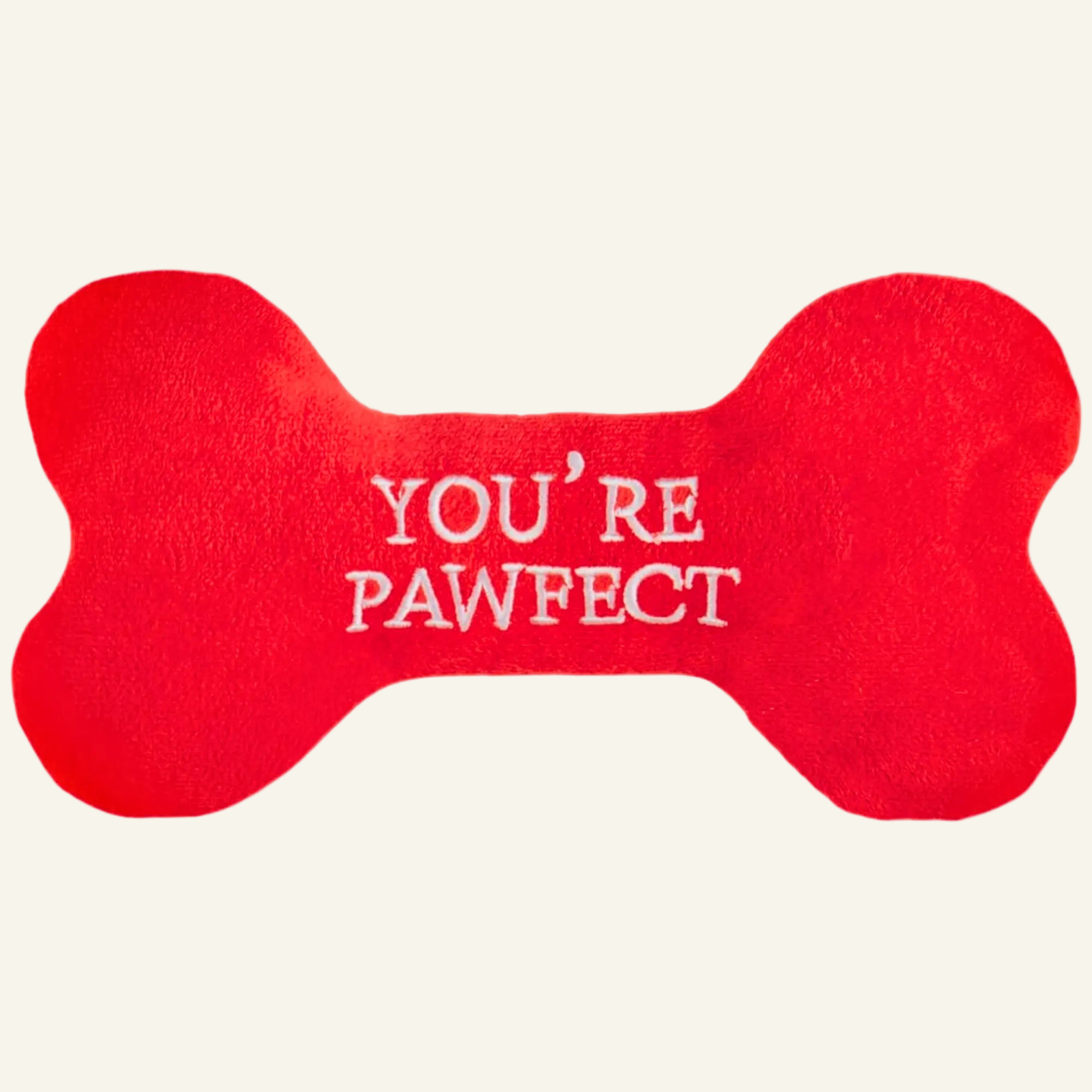 LOVE Bone Plush Dog Toy - You're Pawfect ❤️‍🔥 - PAW LONDON