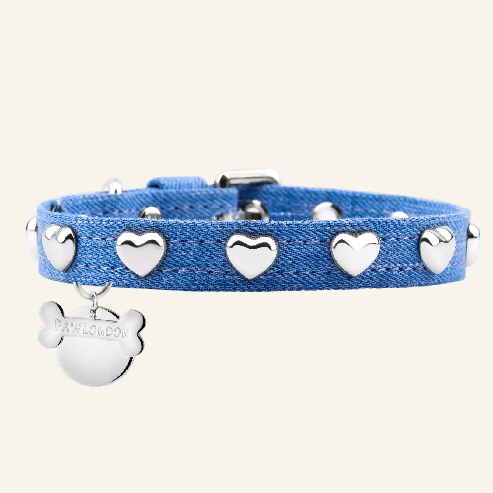 Lovefool Denim Dog Collar | Ice 🩵 - PAW LONDON