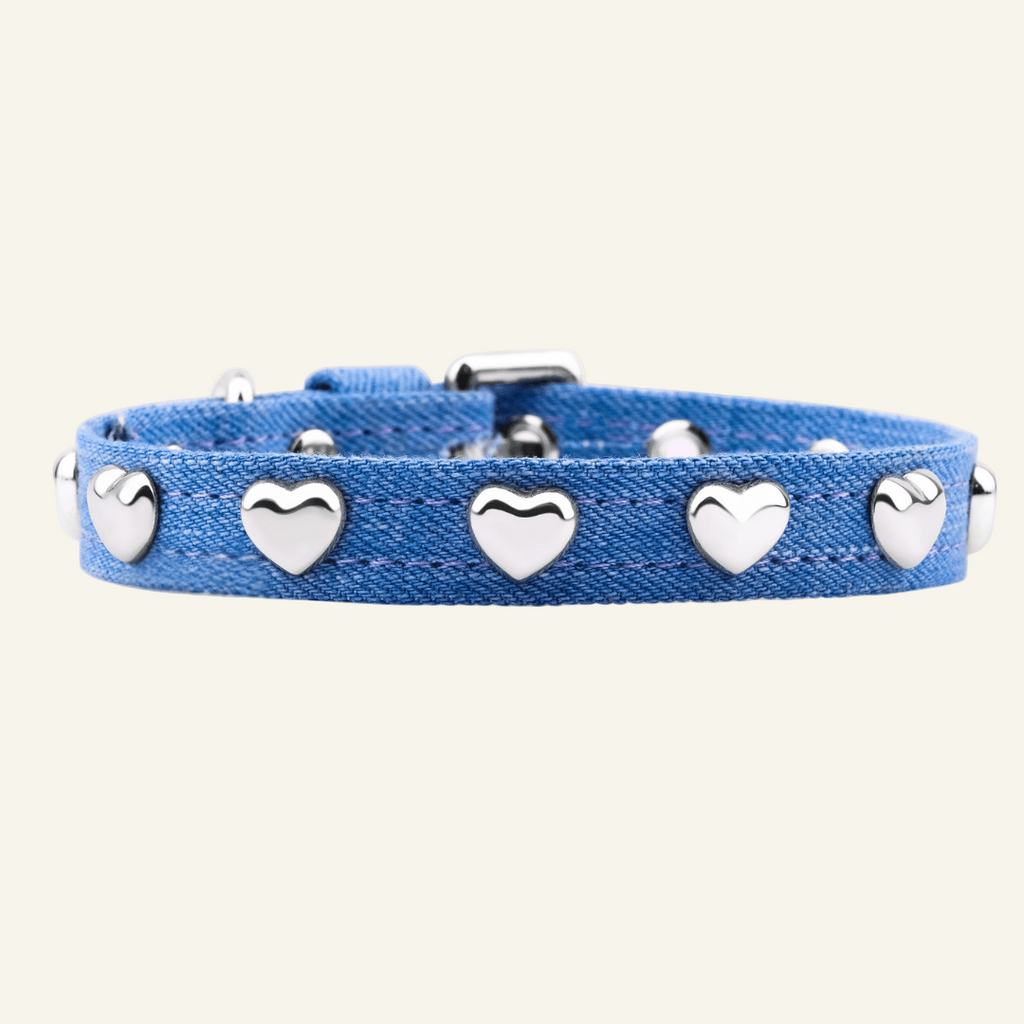 Lovefool Denim Dog Collar | Ice 🩵 - PAW LONDON