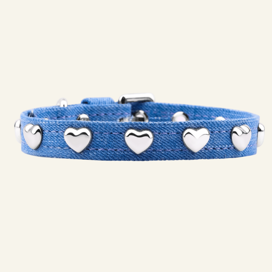 Lovefool Denim Dog Collar | Ice 🩵 - PAW LONDON