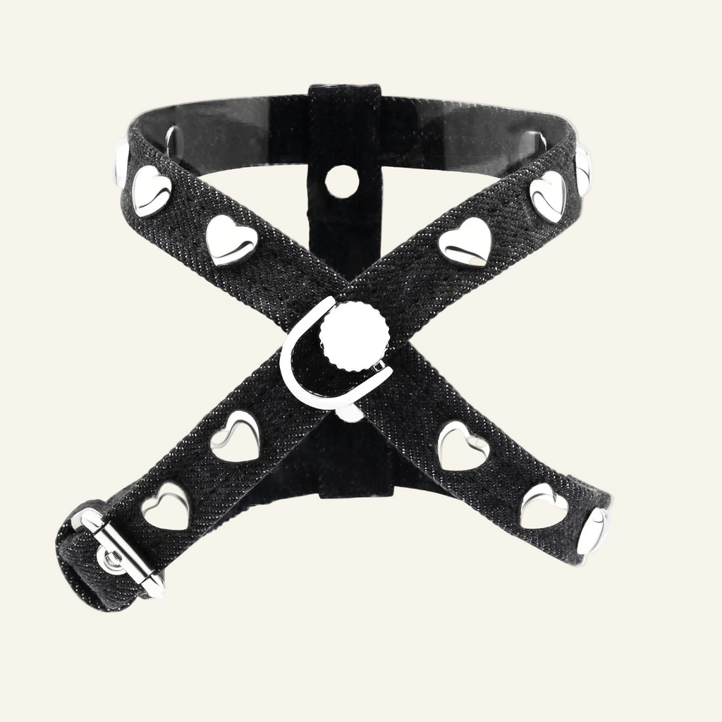 Lovefool Denim Dog Harness | Noir 🖤 - PAW LONDON