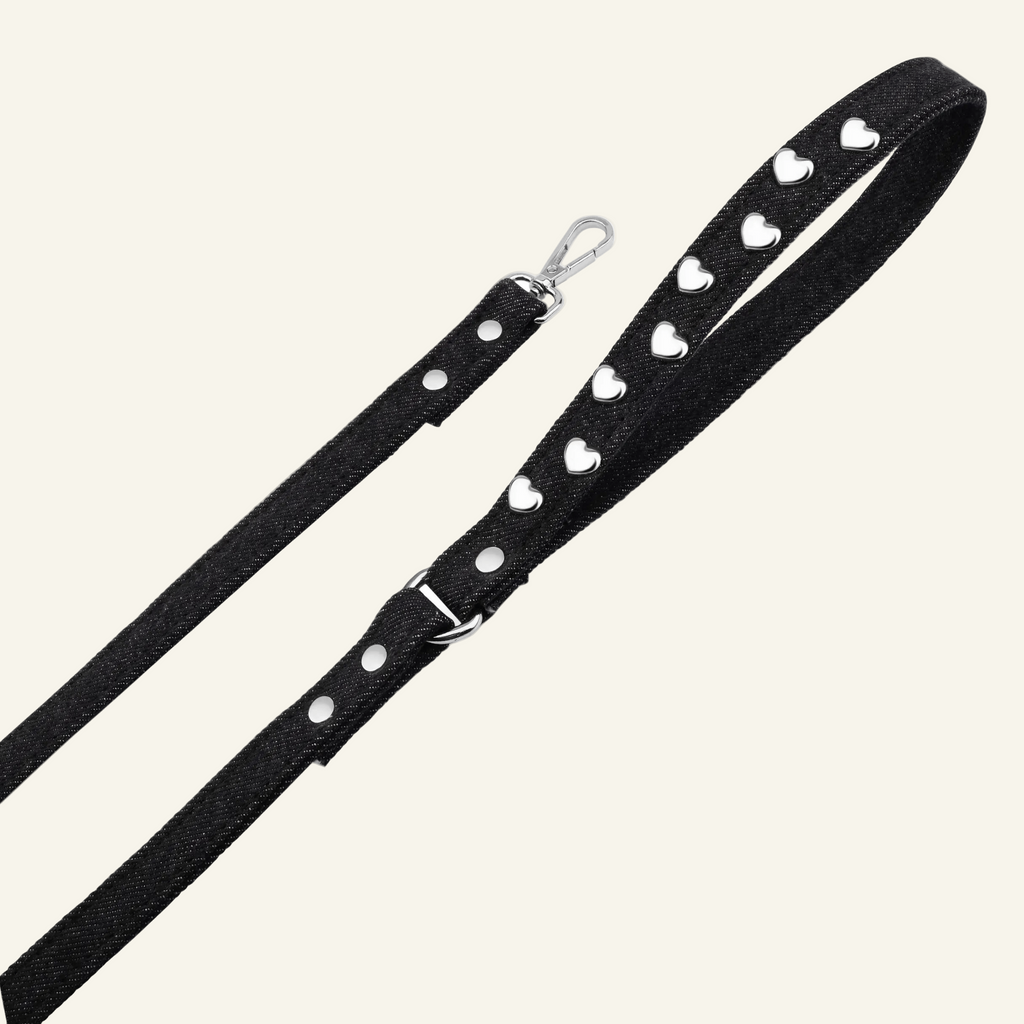Lovefool Denim Dog Leash | Noir 🖤 - PAW LONDON