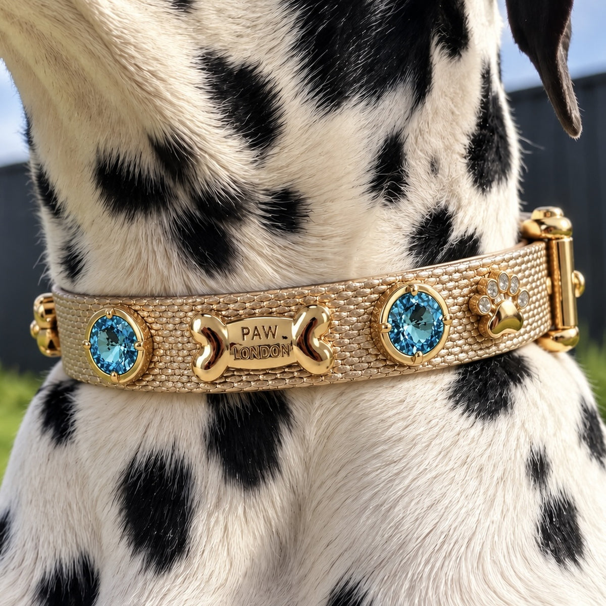 Max Swarovski® Dog Collar | Gold - PAW LONDON