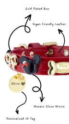 Minnie Glass Stone Dog Collar 🎈 - PAW LONDON