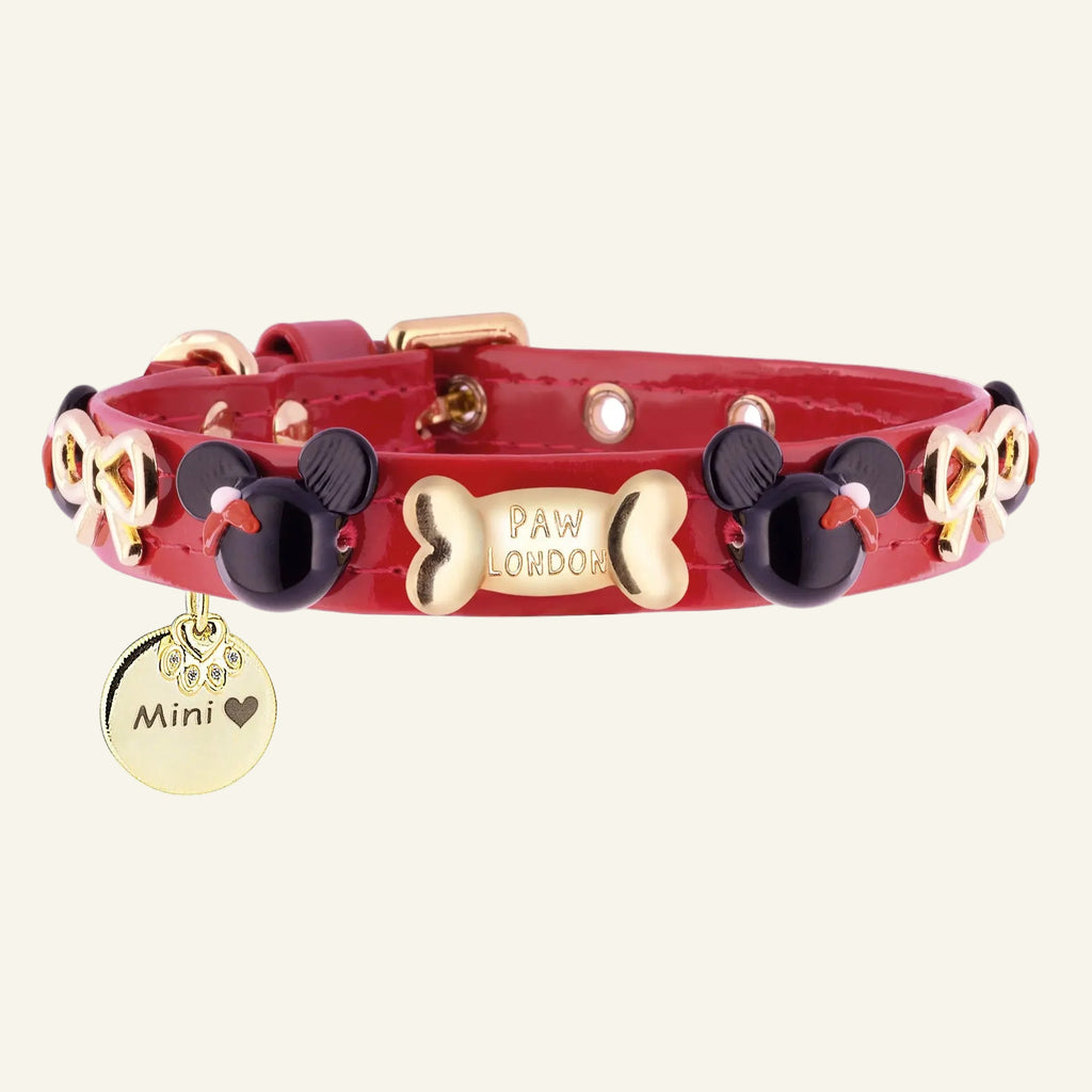 Minnie Glass Stone Dog Collar 🎈 - PAW LONDON