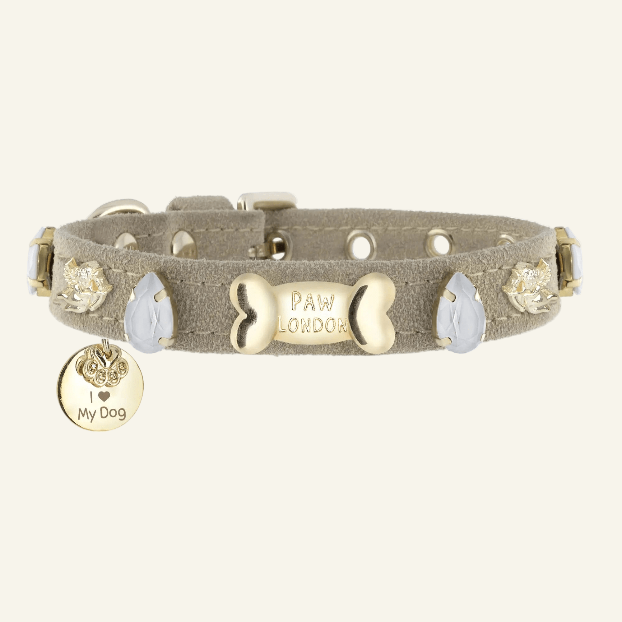 Nina Swarovski Suede Dog Collar ⚜️ - PAW LONDON