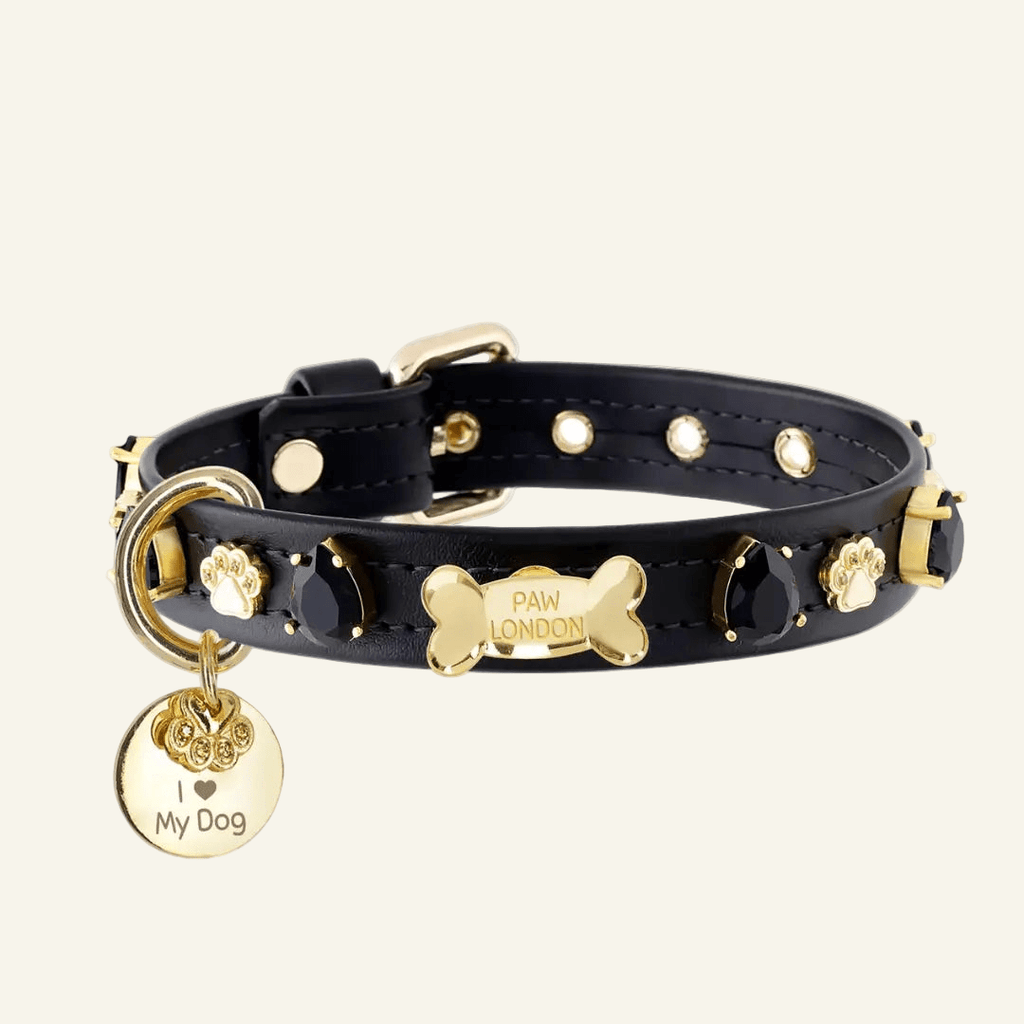 Noho Black Swarovski Dog Collar 💎 - PAW LONDON