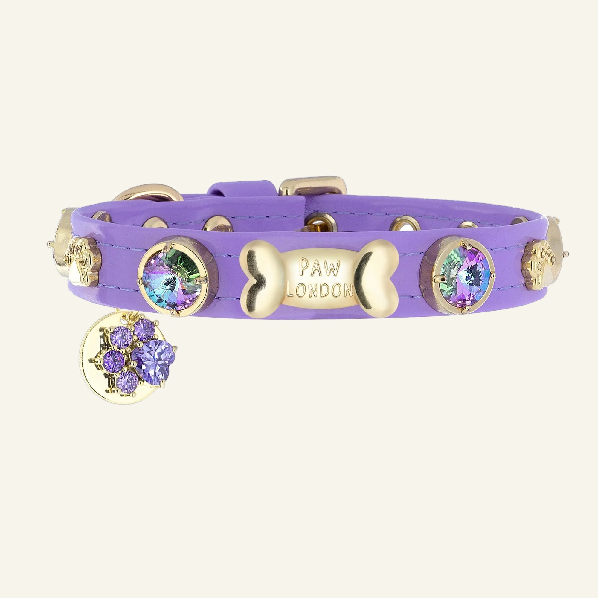 Paradise Shine Swarovski Lilac Dog Collar 💎 - PAW LONDON