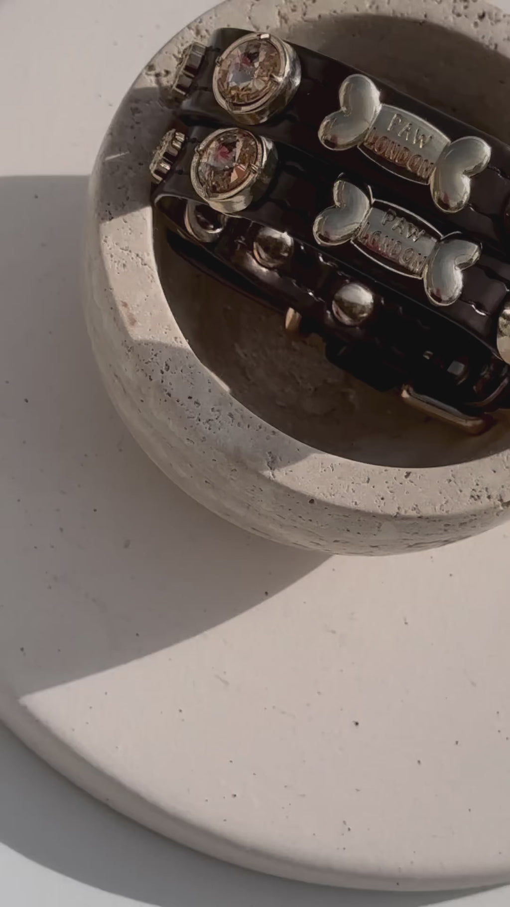 Espresso Swarovski Brown Dog Collar 💎