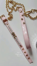 Diana Pearl Dog Collar Soft Pink 💘
