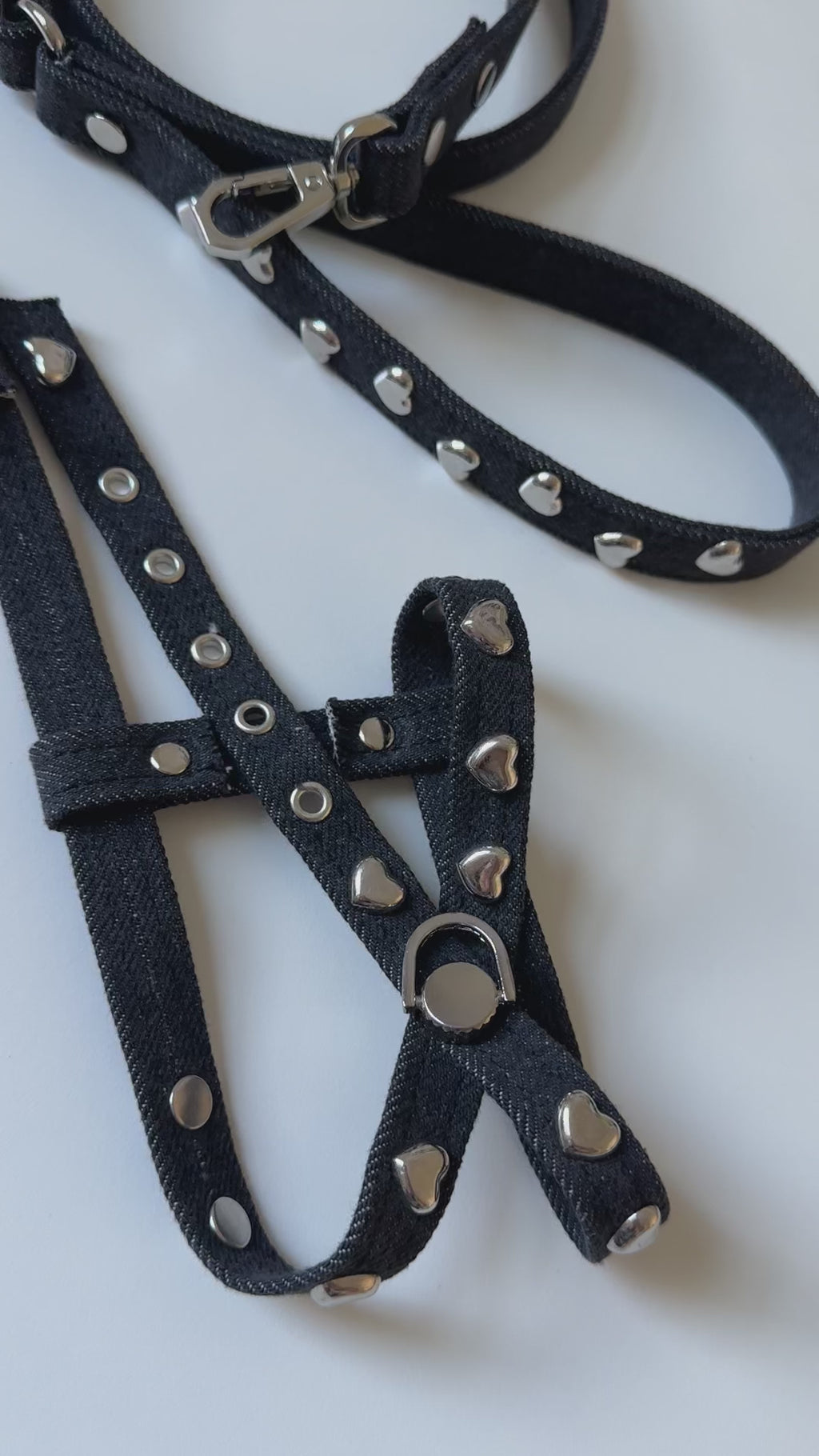 Lovefool Denim Dog Leash | Noir 🖤