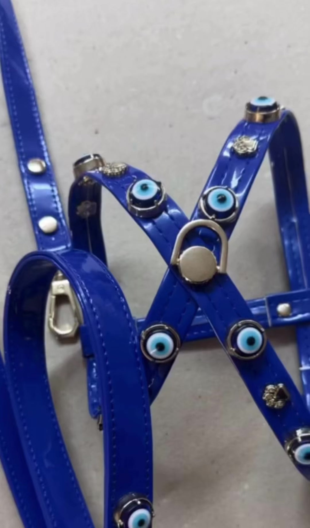 Evil Eye Dog Harness | Royal Blue 🧿