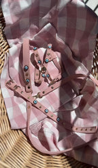 Suede Evil Eye Dog Harness | Sugar Pink 🧿