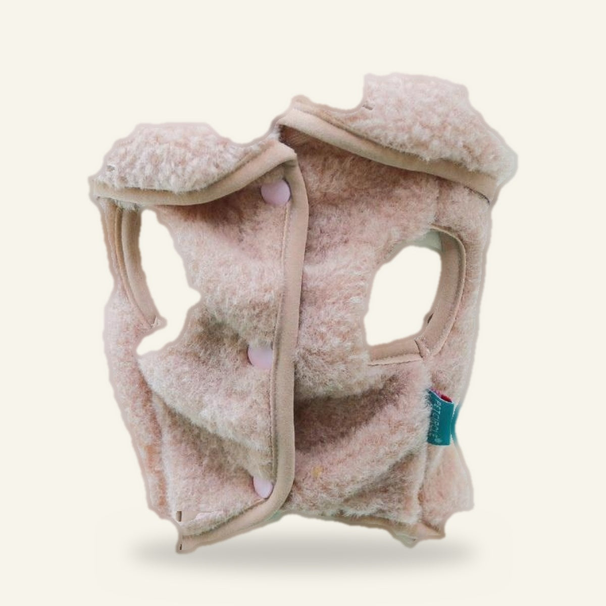 Reindeer fleece vest, inside view
