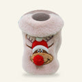 Pink reindeer fleece dog vest