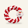 Santa rope ring dog toy