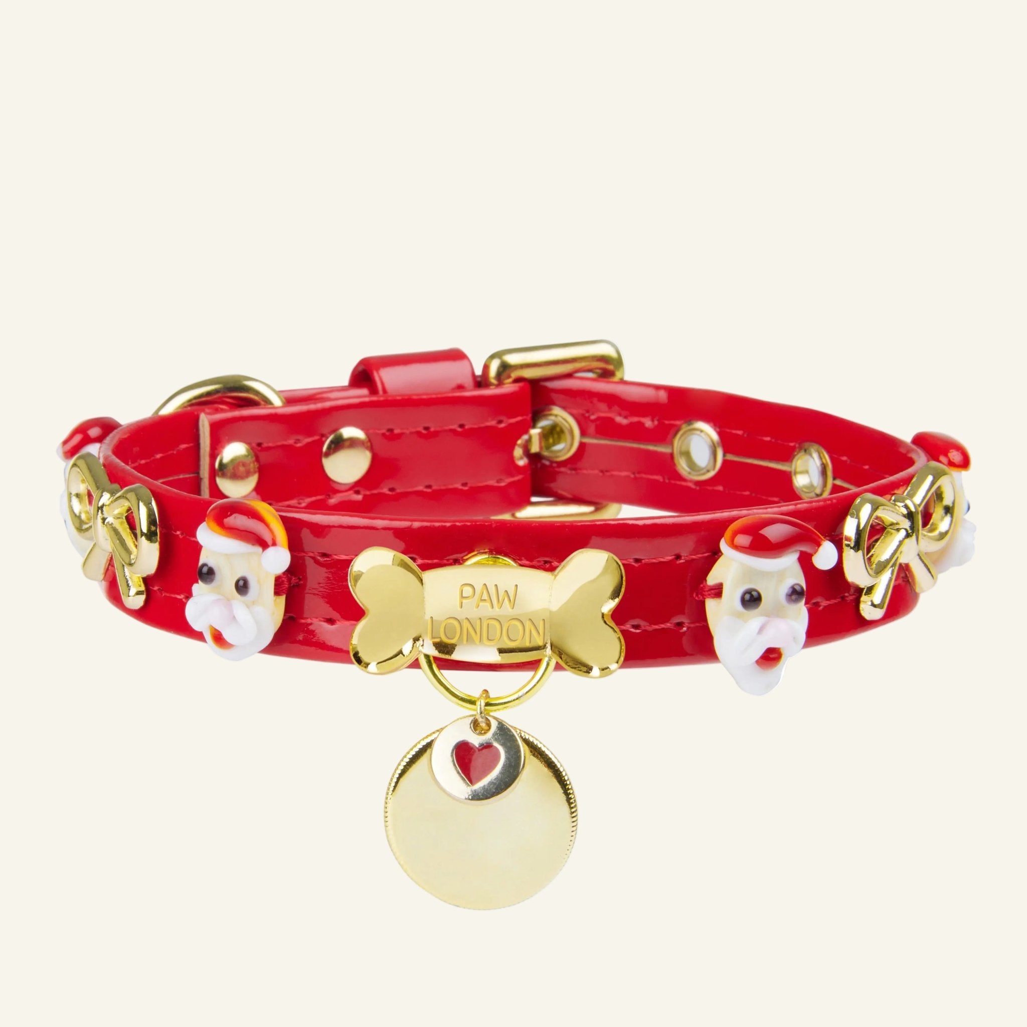 Santa Xmas Christmas Dog Collar | Red 🎄 - PAW LONDON