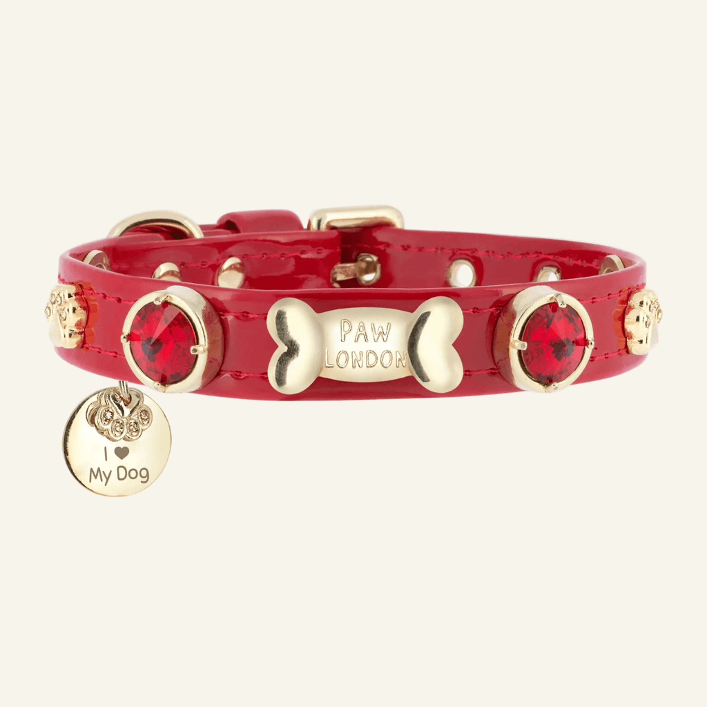 Scarlet Swarovski® Red Dog Collar 💎 - PAW LONDON
