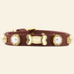 Shelly Pearl Dog Collar | Brown 🦪 - PAW LONDON
