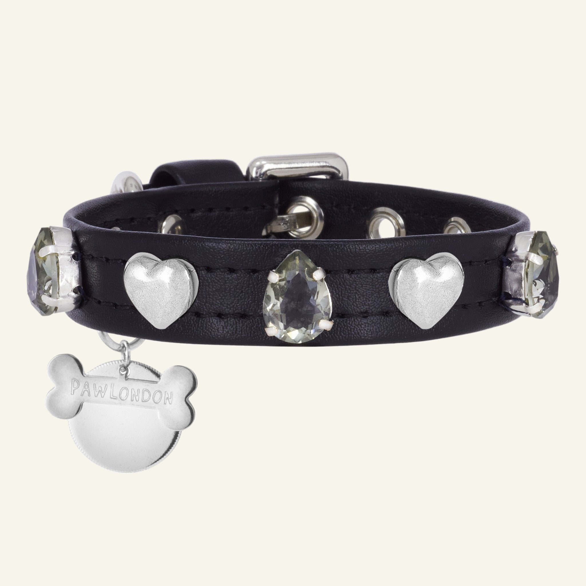Smoke Swarovski Dog Collar 💎 - PAW LONDON
