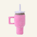 Stanley Cup Design Squeaky Plush Dog Toy | Pink 🥤 - PAW LONDON