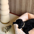 Suede Evil Eye Dog Collar | Sand Beige ⚜️ - PAW LONDON