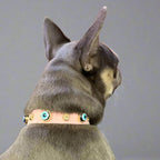 Suede Evil Eye Dog Collar | Sugar Pink 🦄 - PAW LONDON