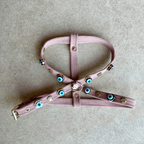 Suede Evil Eye Dog Harness | Sugar Pink 🧿 - PAW LONDON