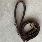 Suede Evil Eye Dog Lead | Bitter 🧿 - PAW LONDON