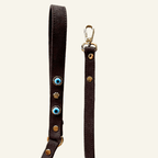 Suede Evil Eye Dog Lead | Bitter 🧿 - PAW LONDON