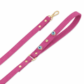 Suede Evil Eye Dog Lead | Hot Pink ⚜️ - PAW LONDON