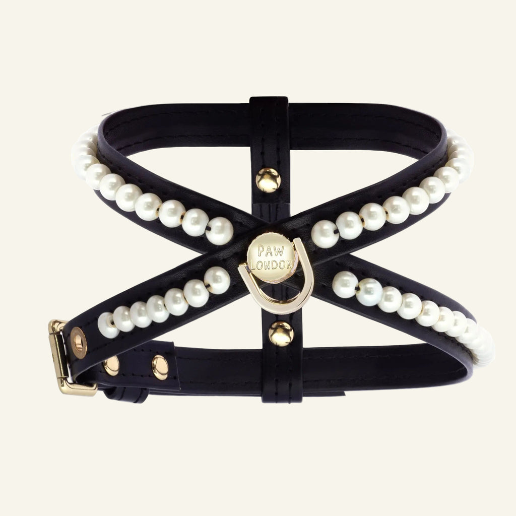 Tahiti Pearl Dog Harness | Black 🖤 - PAW LONDON