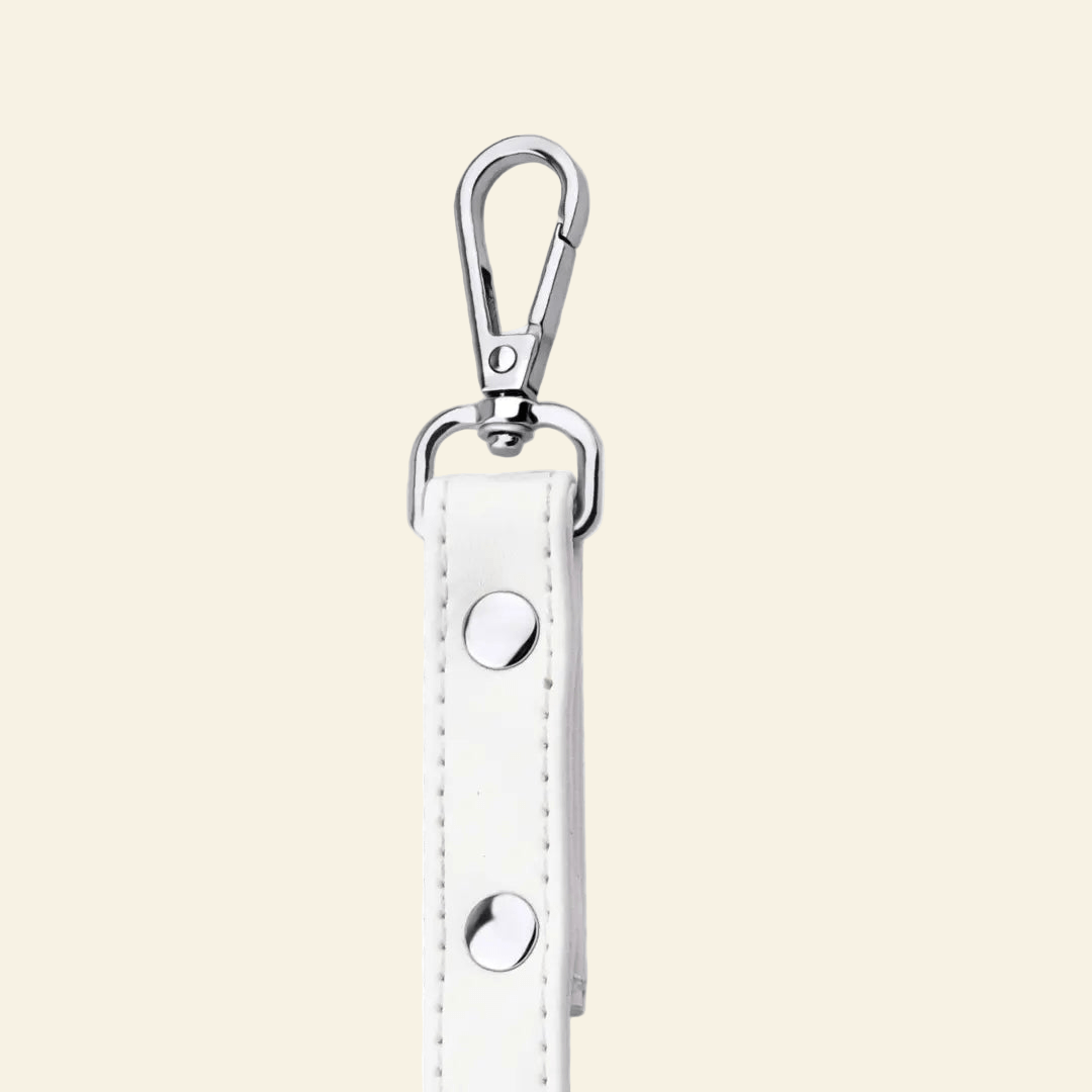 White love+rock Dog Lead 🐩 - PAW LONDON