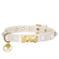 Pawlentino Rockstud Dog Collar | White on White 🪨 PAW LONDON