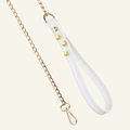 Chain Dog Leash with White Leather Handle ⛓ - PAW LONDON