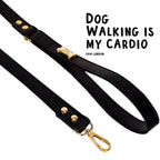 Dog Lead with Gold Plated Bone | Black 🐾 - PAW LONDON