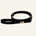 Dog Lead with Gold Plated Bone | Black 🐾 - PAW LONDON