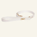 Dog Lead with Gold Plated Bone | White 🐾 - PAW LONDON