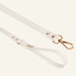 Dog Lead with Gold Plated Bone | White 🐾 - PAW LONDON