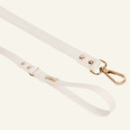 Dog Lead with Gold Plated Bone | White 🐾 - PAW LONDON